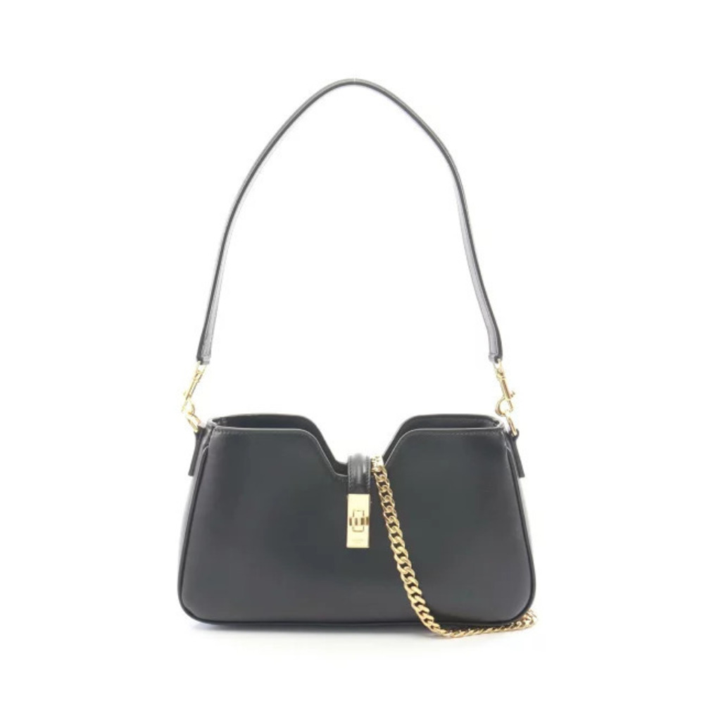 Celine Camille Shoulder Bag Leather Black